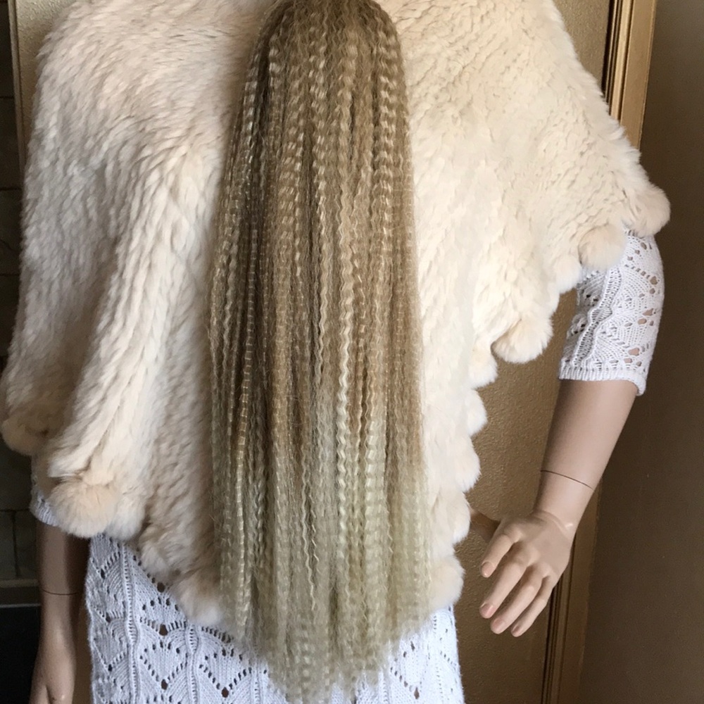 Natural blonde clip on ponytail very rare